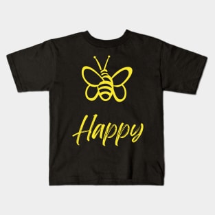 Bee Happy-3 Kids T-Shirt